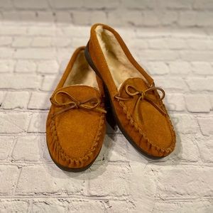 Women’s Suede Moccasin Slippers/ House Shoes